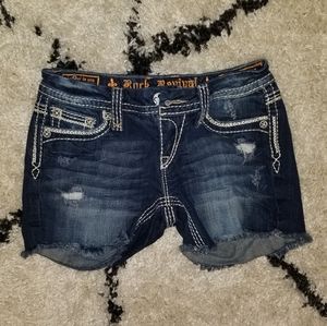Womens rock revival jean shorts